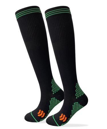 Creatori compression stockings women and men thrombosis socks compression socks for sports flight running travel cycling pregnancy nurse 15-20 mmHg S-M 1 pair black