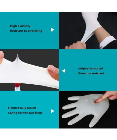 Nitrile Disposable Gloves Medical Rubber Gloves Powder-free Latex-free Safe Household Cleaning (100 Pcs/Box)(L) - Buy Online on GoSupps.com