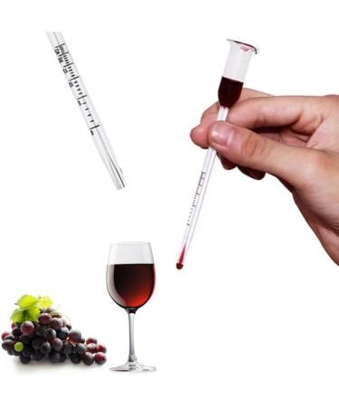 IOOOFU 13cm Wine Making Alcohol Meter Tester for Wine Alcohol with Thermometer Measure Test Concentration Meter Glass Material Transparent Glass - Buy Online on GoSupps.com