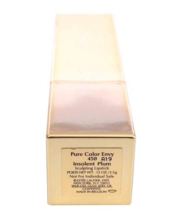 Estee Lauder Pure Color Envy Insolent Plum 450 Lipstick 0.12 oz - Long-Lasting Glamour & Nourishment - Buy Online on GoSupps.com
