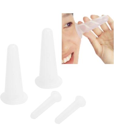 4PC Silicone Massage Cup Set - Glass Face Cupping for Body Care & Moisture Absorption - Ideal for Daily Household Use - Buy Online on GoSupps.com