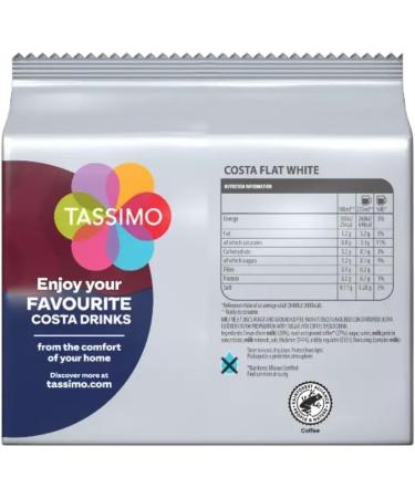 Wonderman Tools Tassimo Costa Flat White Coffee Pods x6 (Pack of 5 Total 30 Drinks) - Buy Online on GoSupps.com