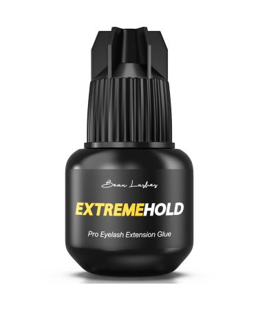 Extreme Hold Eyelash Extension Glue For Professionals | Strongest Black Lash Adhesive for Long Lasting Semi Permanent Individual Lash Extensions | 0.5-1s Fastest Drying & up to 8 Weeks Retention