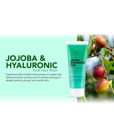 Hearth Jojoba & Hyaluronic Acid Face Wash - Hydrating & Nourishing | Sulphate & Paraben Free | 100ml | For Men & Women - Buy Online on GoSupps.com