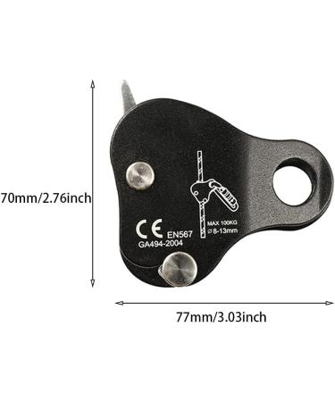 QKDS Climbing Rope Grab - Self Locking Belay Device for Rock Climbing and Mountaineering - Buy Online on GoSupps.com