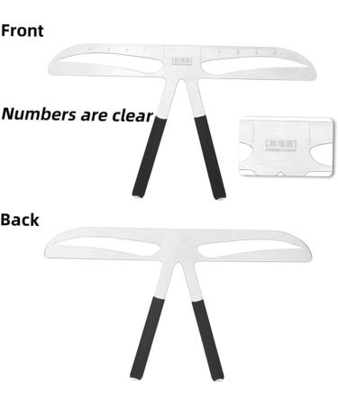 FOMIYES Microblading Line Marker Eyebrow Ruler for Girl Measuring Ruler Equally Divided Template Ruler - Buy Online on GoSupps.com