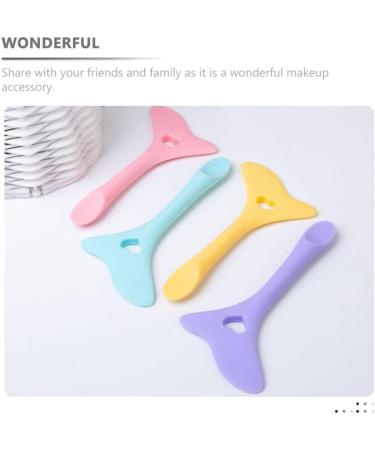 OSALADI Eyeliner Aid Eyelash Gel Silicone Mold Eyelash Applicator Guard Face Cream Spoon Crease Tablespoon 11.7X5.9CM Blue - Buy Online on GoSupps.com