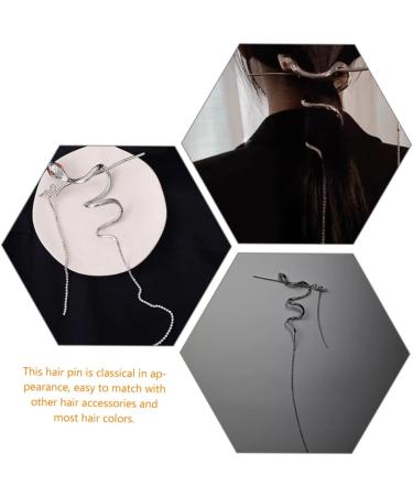 minkissy Accessory Hair Tassel Styling Metal Snake for Back Long Women with Girls Holder Pin Dangle Vintage Tool Stick - Buy Online on GoSupps.com