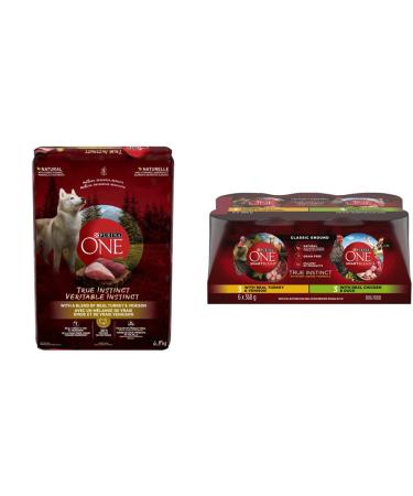 Purina ONE Smartblend True Instinct Natural Dog Food + Variety Pack (Dry and Ground)
