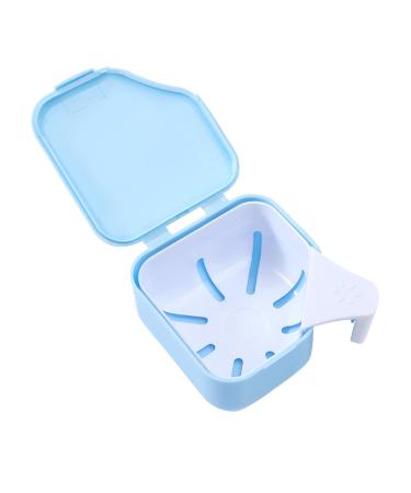 Dnom dose of portable bite can double purpose prosthesis dinner permanent denture container denture box with sieve tooth rail box for storage and for immersing dentures - Buy Online on GoSupps.com
