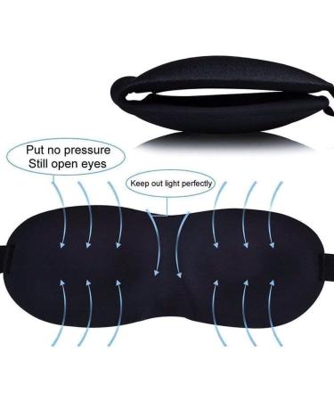 3D Natural Sleep Mask - Portable Eye Shade Cover for Travel - Soft Blindfold for Men and Women - Sapphire Blue - 1 Count - Buy Online on GoSupps.com