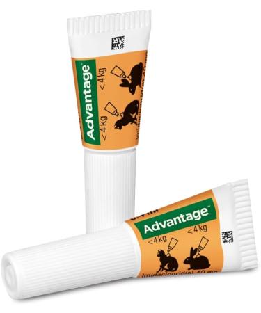 Elanco Advantage Spot-on 40 for Small Cats & Rabbits - Flea Protection 4 Pipettes Easy Application - Buy Online on GoSupps.com