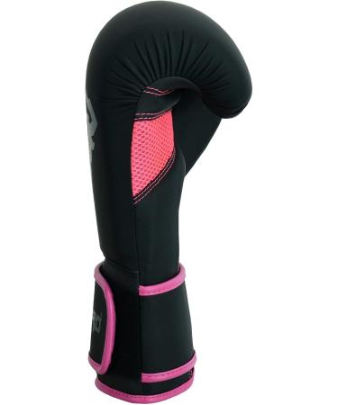 Islero Fitness Boxing Gloves for Kids - Matt Black & Pink | 6 Oz Junior MMA Muay Thai Kickboxing & Sparring Gear - Buy Online on GoSupps.com