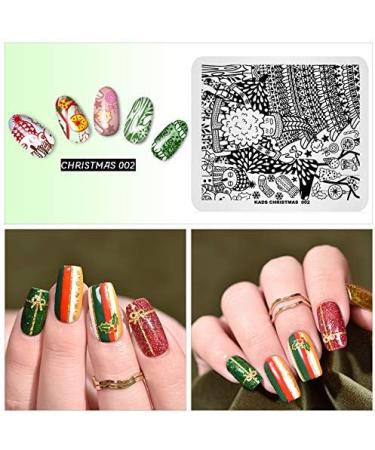 Christmas Theme Nail Art Stamping Plate - DIY Manicure Print Tool - Buy Online on GoSupps.com
