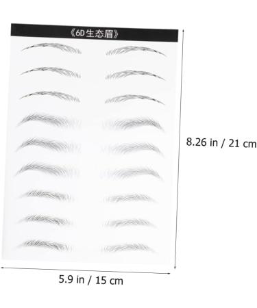 BIUDECO 2 Pairs Natural Brow Stickers Eyebrowsb Eyebrow Makeup Tools Eyebrow Stickers Patch Disposable Miss 21x15cm Black 003 - Buy Online on GoSupps.com