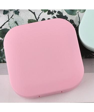 Quaim Portable Leak-Proof Pink Cosmetic Case - Multi-Colored Square Contact Lens Container for Travel | Durable & Dustproof - Buy Online on GoSupps.com