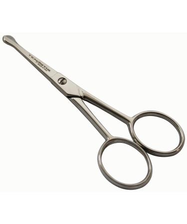 Beard nose ear hair and pet grooming scissors with rounded tips - Tenartis Made in Italy carbon steel