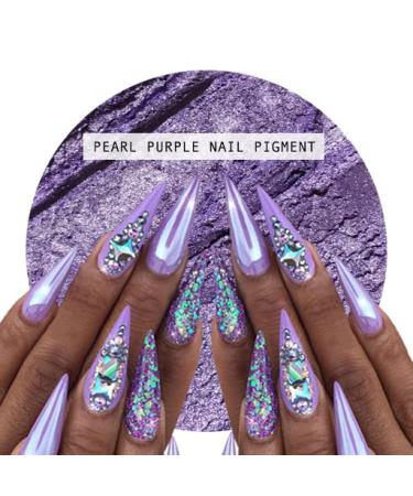 Lilac Purple Chrome Powder Pigment Pearl Nail Pigment Art Shiny Dust Glitter