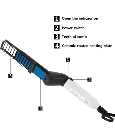 Beard Straightener for Men Fast Heated Straightening Brush Beard Straightening Comb Beard Styling Comb - Buy Online on GoSupps.com