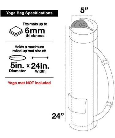 FIT SPIRIT Yoga Mat Gym Bag with 2 Cargo Pockets - Blue Tree Design - Buy Online on GoSupps.com