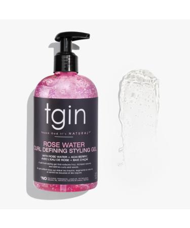 tgin Rose Water Defining Styling Gel 13oz - For Natural Curls, Waves, Low Porosity & Fine Hair - Buy Online on GoSupps.com