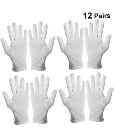 FRCOLOR Gardening Glove 12 Pairs White Cotton Gloves Medical Gloves Safety Gloves spa Gloves Gloves Moisturizing Hand Gloves Industrial Gloves Nylon Gloves Work Cosmetic Clean - Buy Online on GoSupps.com