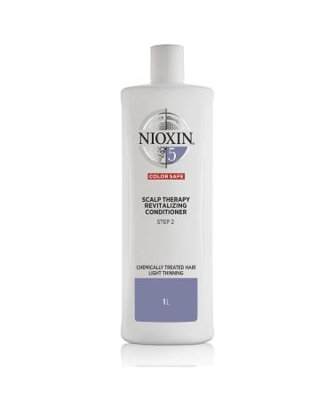 Nioxin System 5 Scalp Therapy Conditioner, Chemically Treated Hair with Light Thinning, 33.8 oz