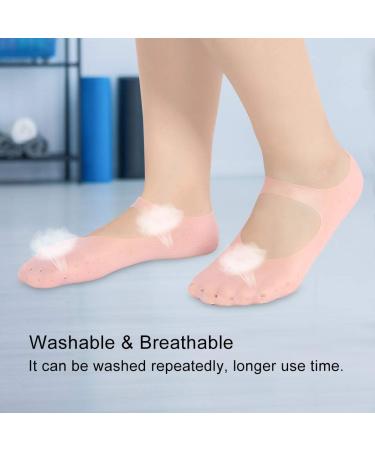 Moisturizing Silicone Socks for Men & Women | Non-Slip Foot Care | Anti-Split Moisturizer - 2 Pack (M-Pink) - Buy Online on GoSupps.com