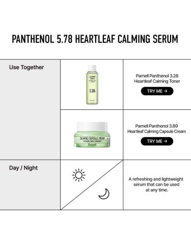 Parnell Panthenol 5.78% | 30ml / 1.01 fl.oz. | Heartleaf Calming Serum soothing & moisturizing serum korea skin care korea beauty - Buy Online on GoSupps.com