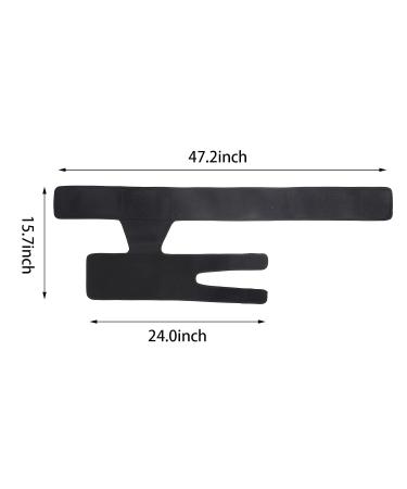 Adjustable Hip Thigh Brace for Sciatica Pain Relief - Compression Support Wrap for Men & Women - Fits Right & Left Leg - Black - Buy Online on GoSupps.com
