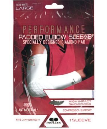 Diamond Pad Elbow Sleeve - White MED | International Shipping Available - Buy Online on GoSupps.com