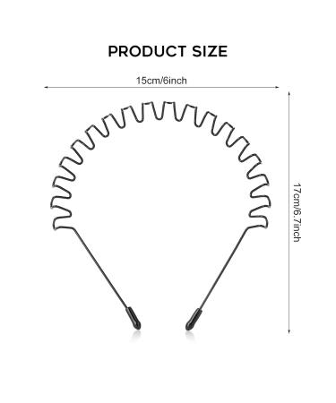 Molain Metal Hair Straps 2 PCS Black Corrugated Feather Headband | Non-Slip Elastic Clips for Sports & Outdoors - Buy Online on GoSupps.com