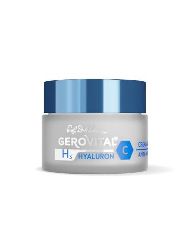 GEROVITAL HYALURON C Anti-Wrinkle Night Face Cream with Hyaluronic Acid Vitamin C and E Moisturizing and Regenerating Effect for Dry Normal Skin 50 ml