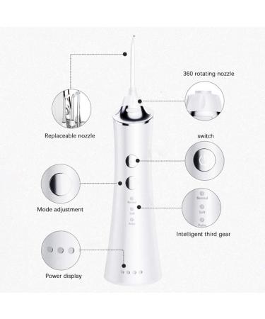 Portable Electric Water Flosser - USB Rechargeable Oral Irrigator 3 Waterproof Modes & Memory Function for Dental Care - Perfect for Home & Dormitory - Buy Online on GoSupps.com