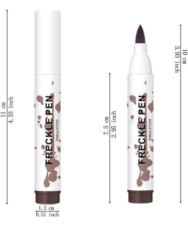 Freckle Pen Ksndurn 4PCS Freckle Makeup Pen Set - Natural Makeup (Dark Brown and Light Brown) - Buy Online on GoSupps.com