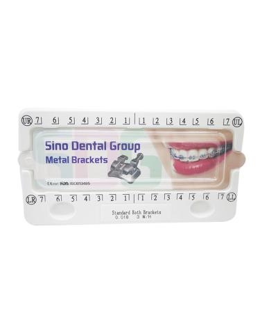 Braces Kit - 200pcs/Box Bondable Metal Brackets For Teeth 0.022 Slot With 3 Hook (Standard MBT)