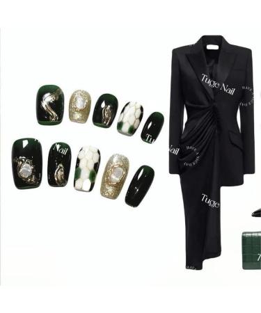 TUGE NAIL Blossom Series 100% Handcrafted Press On Nails Nail Art Cat's Eye Effect French Tip Nail C Long(19mm) (Theme B M Standard Size ) Theme B M Standard Size  - Buy Online on GoSupps.com