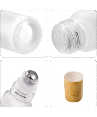HIQE-FL 12PC Essential Oils Roller Bottles - 10ml Glass Bottles with Bamboo Lid | Refillable Glass Containers for Essential Oils - Buy Online on GoSupps.com