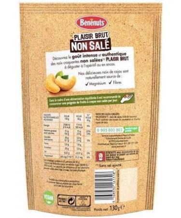 BENENUTS - Raw Pleasure Unsalted Cashew Nuts 130G - Pack of 3 - Sold in Packs - Buy Online on GoSupps.com