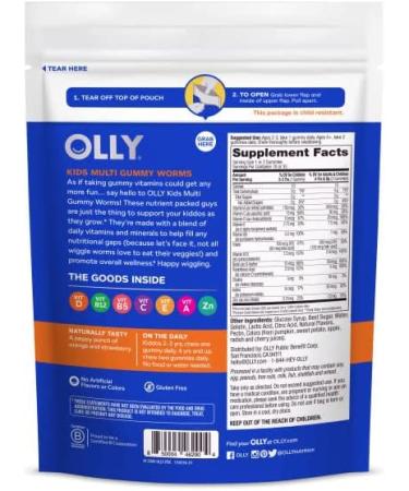OLLY Kids Multivitamin Gummy Worms - Immune Support  70 Count - Buy Online on GoSupps.com