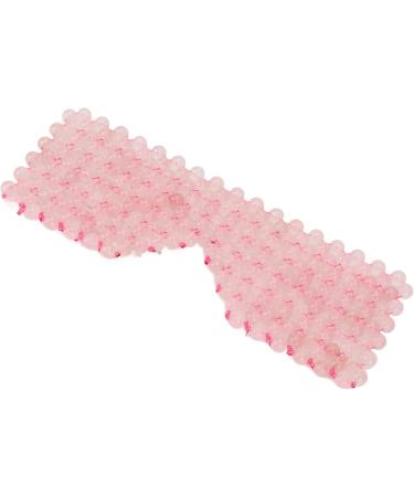 Handcrafted Rose Quartz Eye Mask with Cooling Jade - Reduce Puffiness & Dark Circles | Facial Massage | Crystal Pink - Buy Online on GoSupps.com