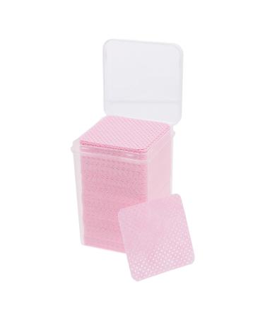 2 Boxes Disposable Nail Polish Remover Pads Heart Shape Nail Wipe Cotton Gel Nail Polish Removers Lint Nail Cleaning Patches Pink