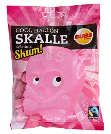 Bubs Godis Bubs Godis Cool Raspberry Foam Skull 90g Bag Sweet - Scandinavian Sweets & Sweets