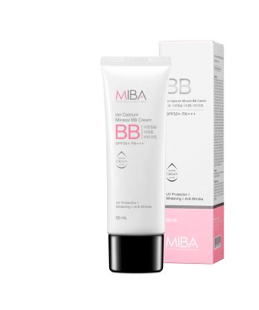 MIBA Ion Calcium Mineral BB Cream 50ml / 1.69 fl.oz Patent raw material mineral ion calcium. Thin but overwhelming coverage. 3 Middle -term functionality. Long lasting power. Excluding chemicals as much as possible. UV Protection SPF 50+ / PA ++++