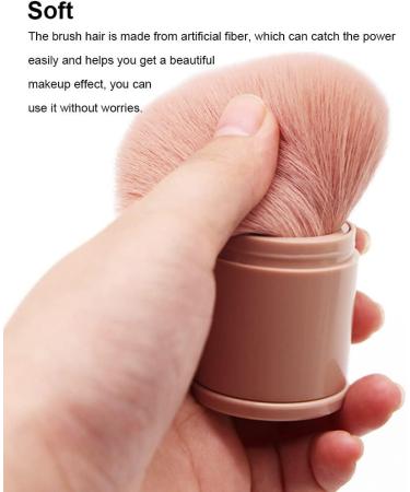 kawehiop Makeup Brush Blusher Loose Powder Foundation Cosmetics Brushes Portable Artificial Fiber Replacement Make Up Tool Dark Pink - Buy Online on GoSupps.com