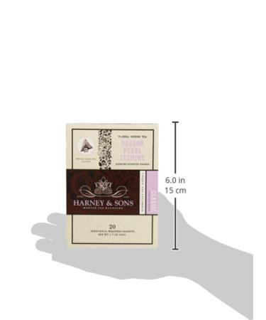 Harney & Sons Dragon Pearl Jasmine Tea Sachets - 20 Wrapped Sachets, 1.7 oz - Pack of 1 - Buy Online on GoSupps.com