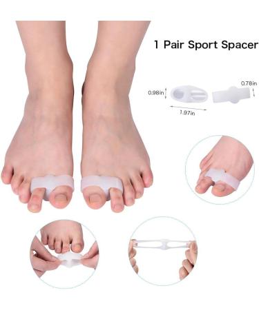 8-Piece Hallux Valgus Corrector & Toe Separator Set - Pain Relief & Alignment Correction for Bunions - 4 Pair Bunion Protectors Included - Buy Online on GoSupps.com