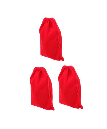 Healeved 3pcs Hair Dryer Storage Bag Dustproof Storage Bags Dorm Hair Dryer Bags Hair Blower Bags Flannel Red