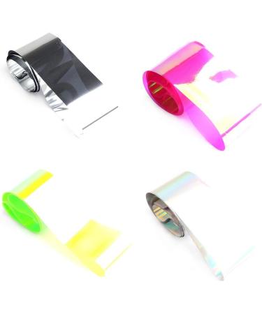 WOKOTO Glass Foil Nail Art Stickers - 15 Rolls Solid Color Nail Wraps for Manicure Decoration - 0.98in x 39.4in - Buy Online on GoSupps.com