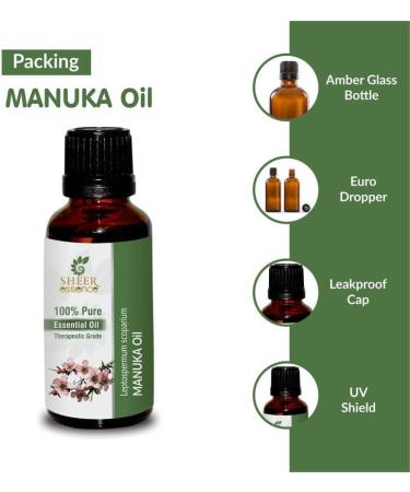 Buy 100% Pure Manuka Oil 15 ML | Therapeutic Grade Essential Oil | Natural & Undiluted Leptospermum Scoparium - Buy Online on GoSupps.com